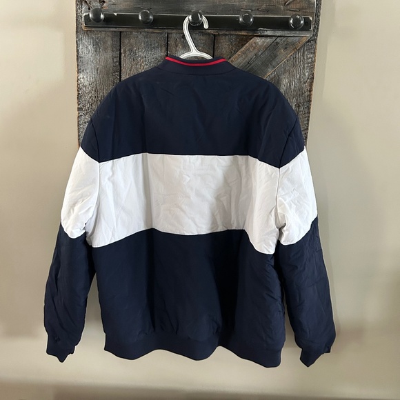 Men's Fila Full Zipper Lined Jacket Navy, Red & White - Picture 2 of 4